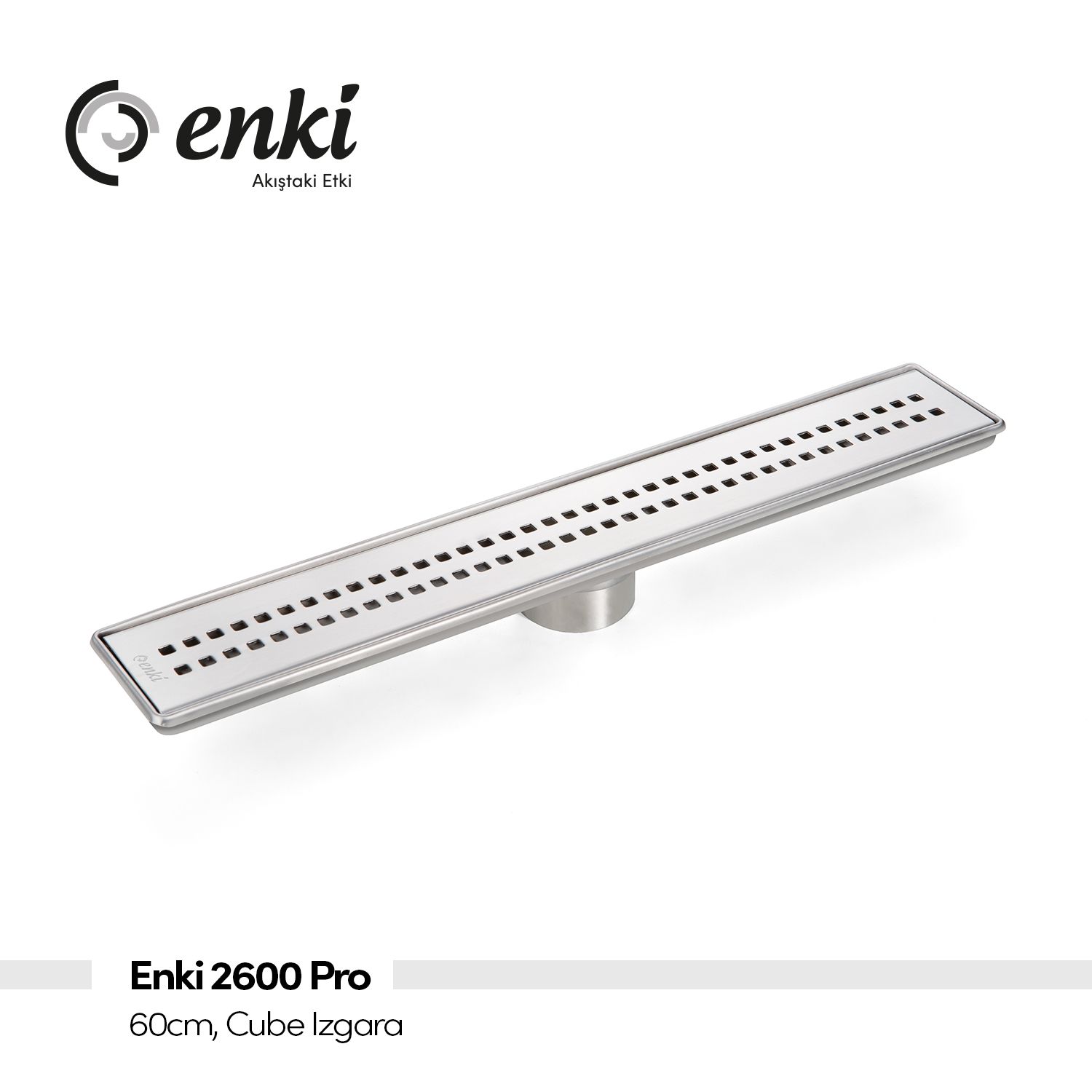 Enki 2600 Pro Cube Paslanmaz Çelik Duş Kanalı 60 cm 