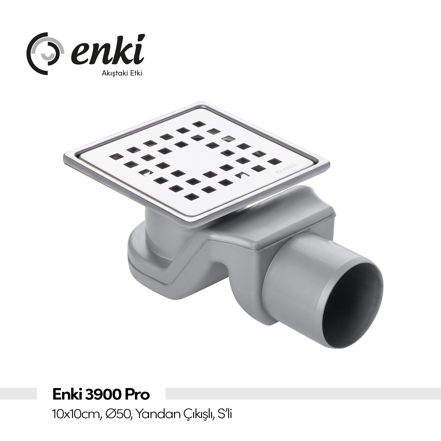 Enki 3900 Pro Yandan Çıkış 10x10 cm S sifonlu