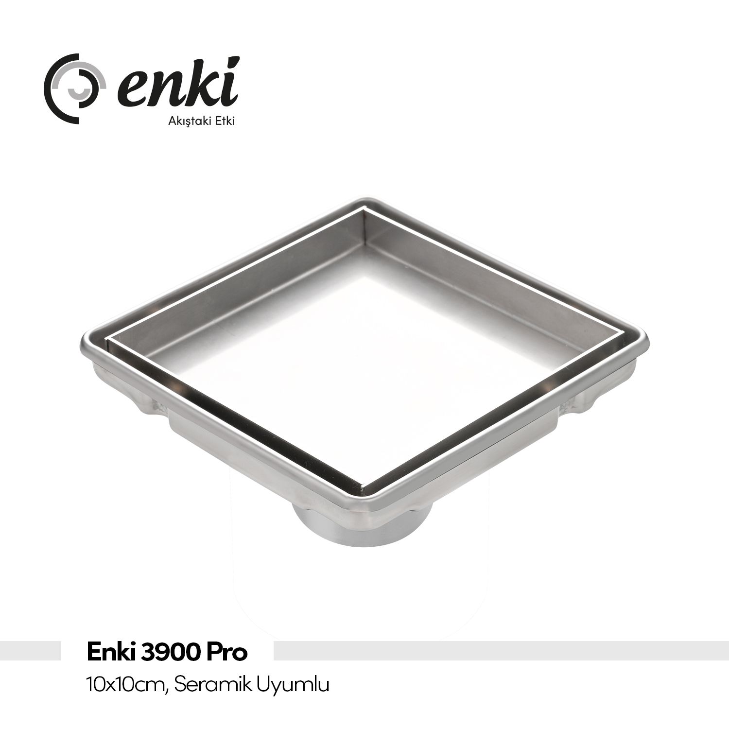 ENKİ 3900 Pro Seramik Uyumlu Yer Süzgeci, 10x10cm