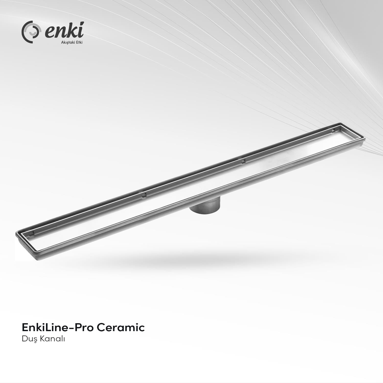 EnkiLine-Pro Ceramic Paslanmaz Çelik Duş Kanalı